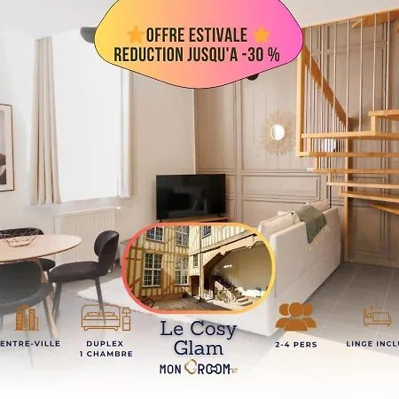 Duplex Cosy Glam Au Centre-ville Secteur Pieton * Wifi * Calme Apartment *