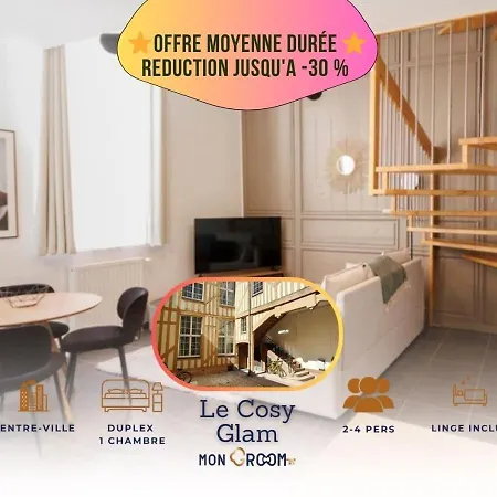 Appartement Le Cosy Glam - Duplex Centre-ville Secteur Pieton * Wifi * Calme Troyes